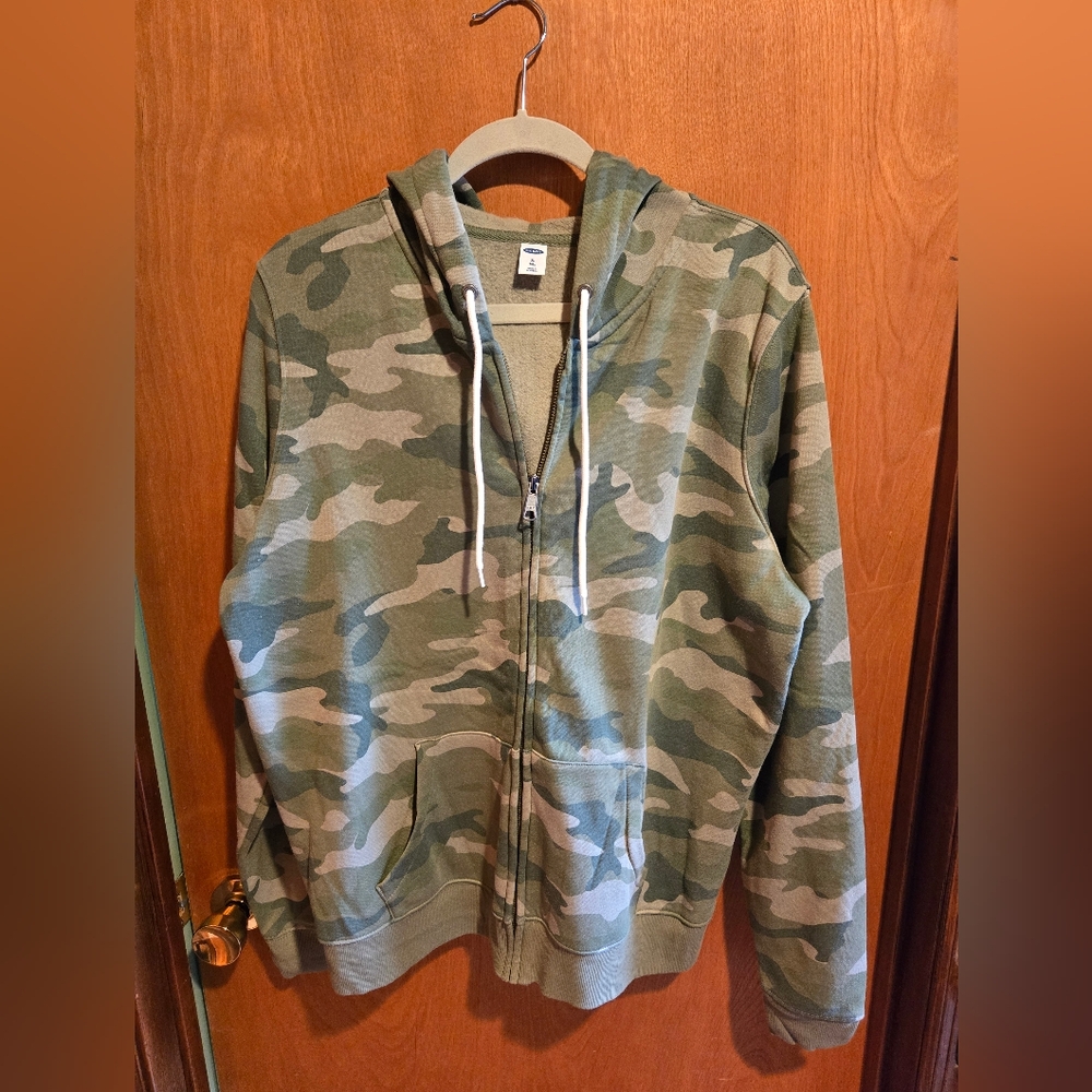Women's Old Navy Camo Zip-Up Hoodie Size XL Tall